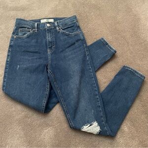 NWOT top shop Jamie skinny jeans with rips
